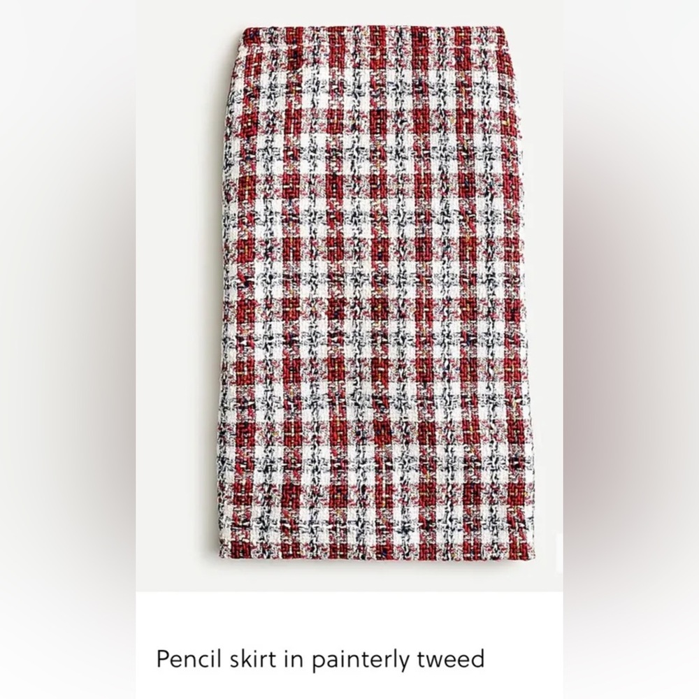 J.Crew No. 2 Pencil Skirt in Painterly Tweed - EUC